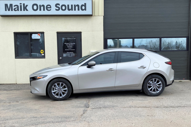 2022 Mazda3 Hatch with professional window tint in North Bay
